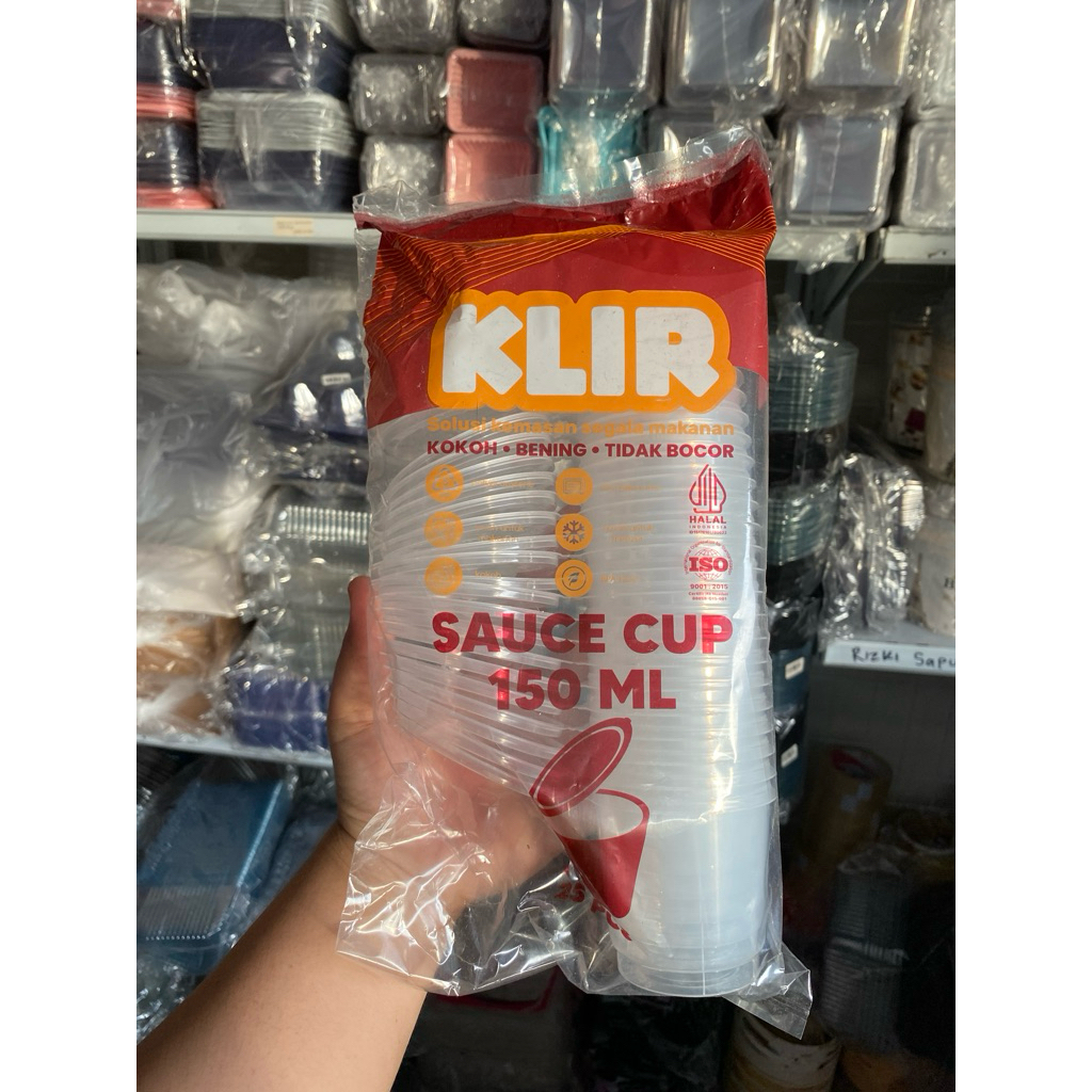 THINWAL CUP SAUS 150ml TUTUP SAMBUNG KLIR 150ml CUP SAUS