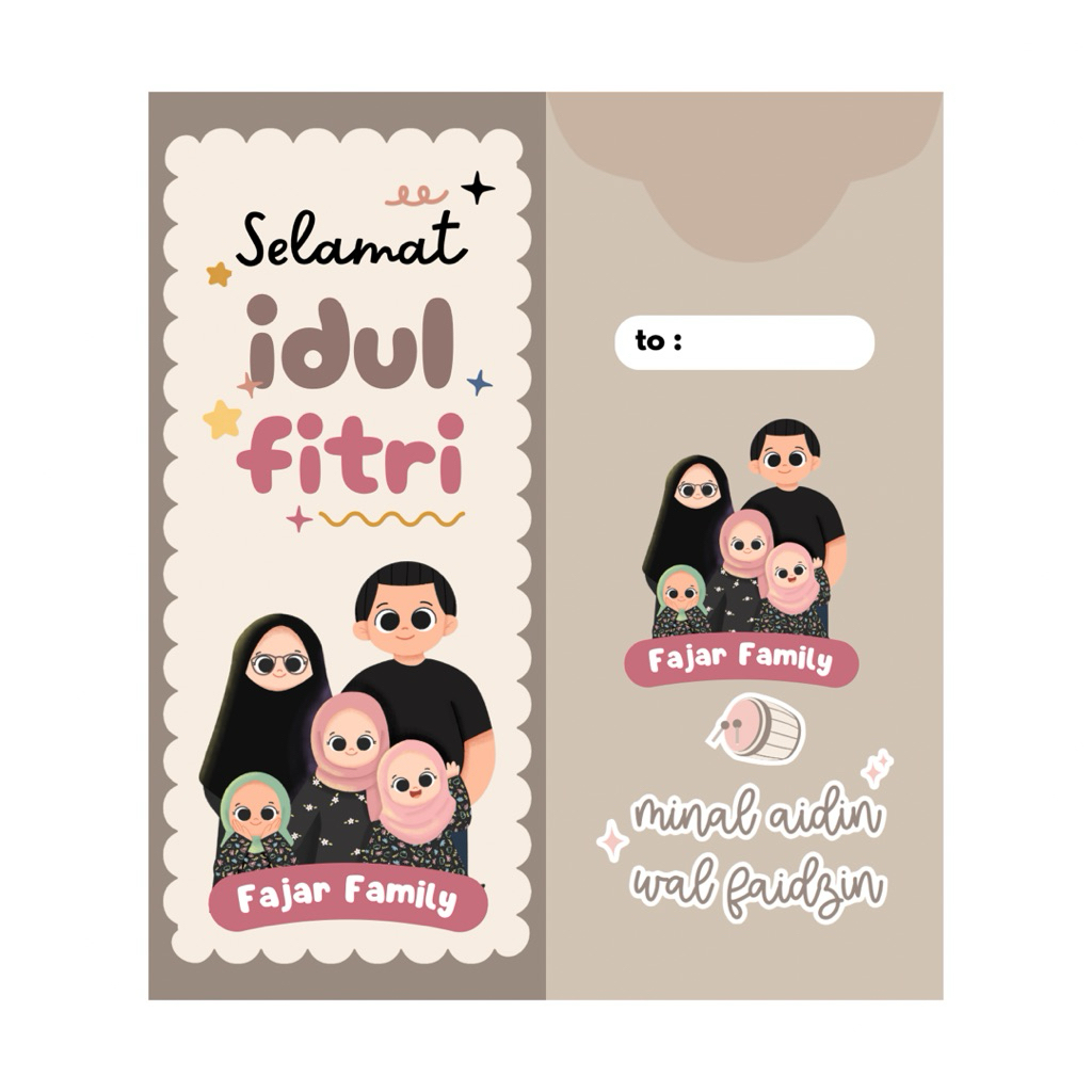 Amplop Lebaran Custom Nama & Gambar