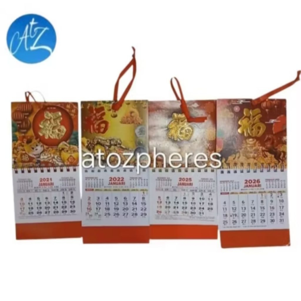 Kalender gantung dinding / mobil mini bulanan tahun Kerbau 2021 / Macan 2022 / Ular 2025 /Kuda 2026
