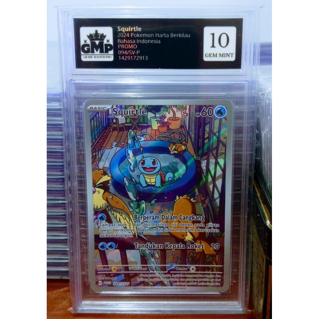 Squirtle 2024 Pokemon Promo Harta Berkilau Grade Master Pro 10