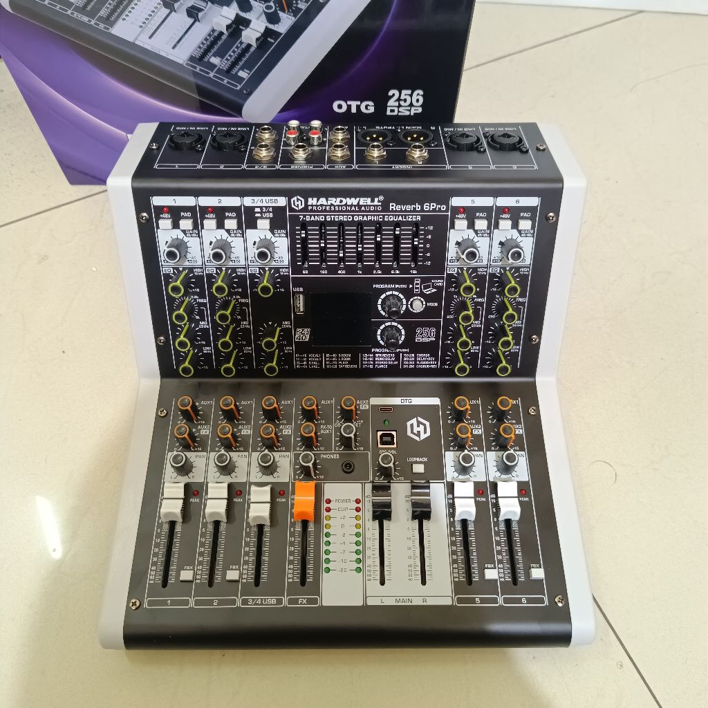 Mixer Audio Hardwell Reverb 6 Pro Original Mixer 6 channel Hardwell Reverb-6 Pro Original Profesiona