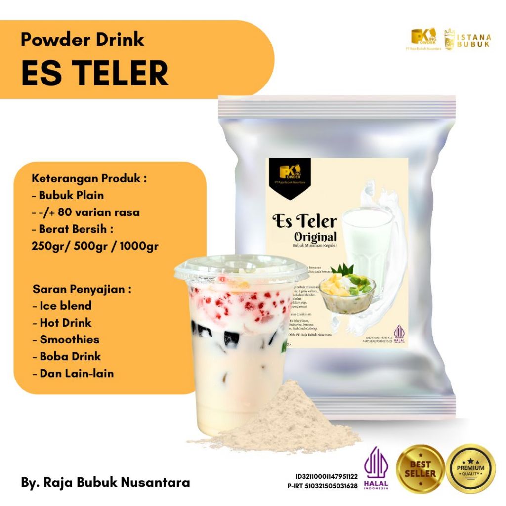 Powder Drink Reguler Original Es Teller Bubuk Minuman ES TELER