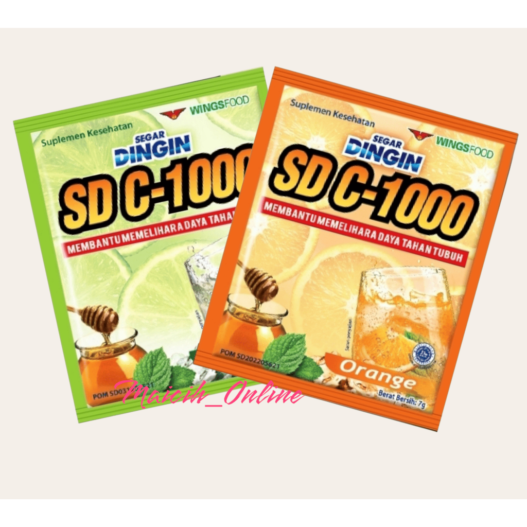 Segar Dingin C 1000 7g Serbuk Panas Dalam 1 RENCENG ISI 12PCS