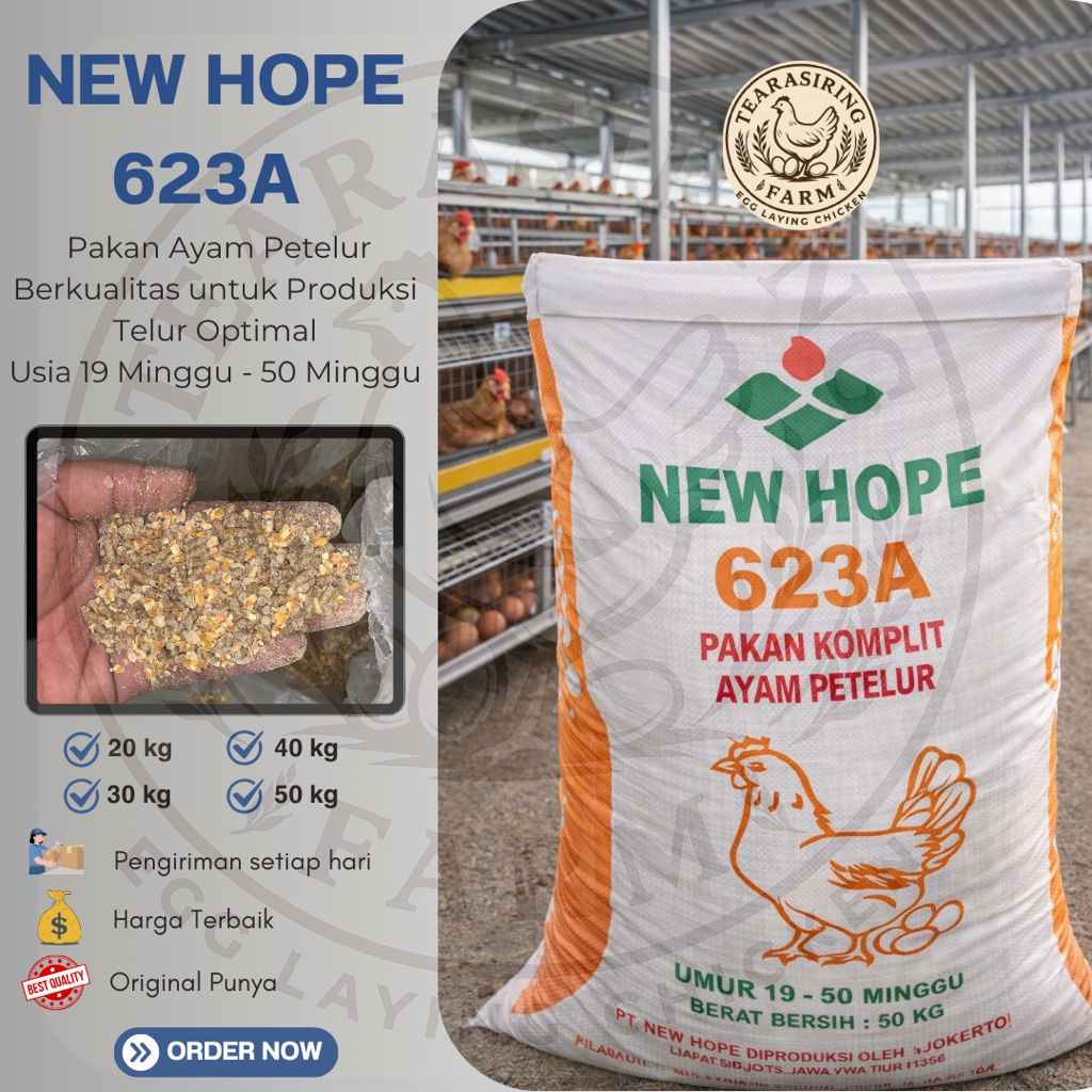 NEW HOPE 623A – Pakan Komplit Ayam Petelur Umur 19–50 Minggu