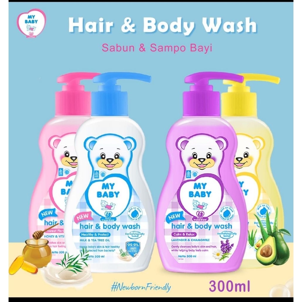 my baby hair & body wash sabun mandi bayi cair 300 ml