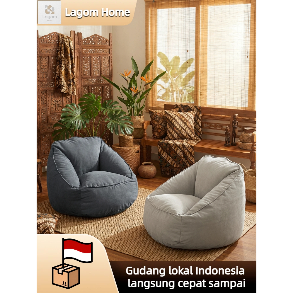 Sofa Malas / Kursi Cafe Model Bean Bag Bulat Single Seat, Ukuran Kecil Minimalis - Furniture Fleksib