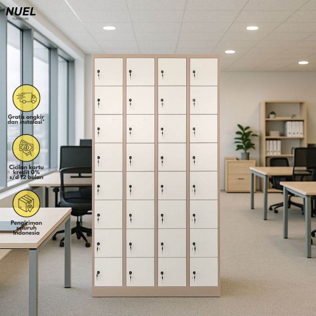 NUEL Locker / Loker Kabinet Besi 32 Pintu Avery