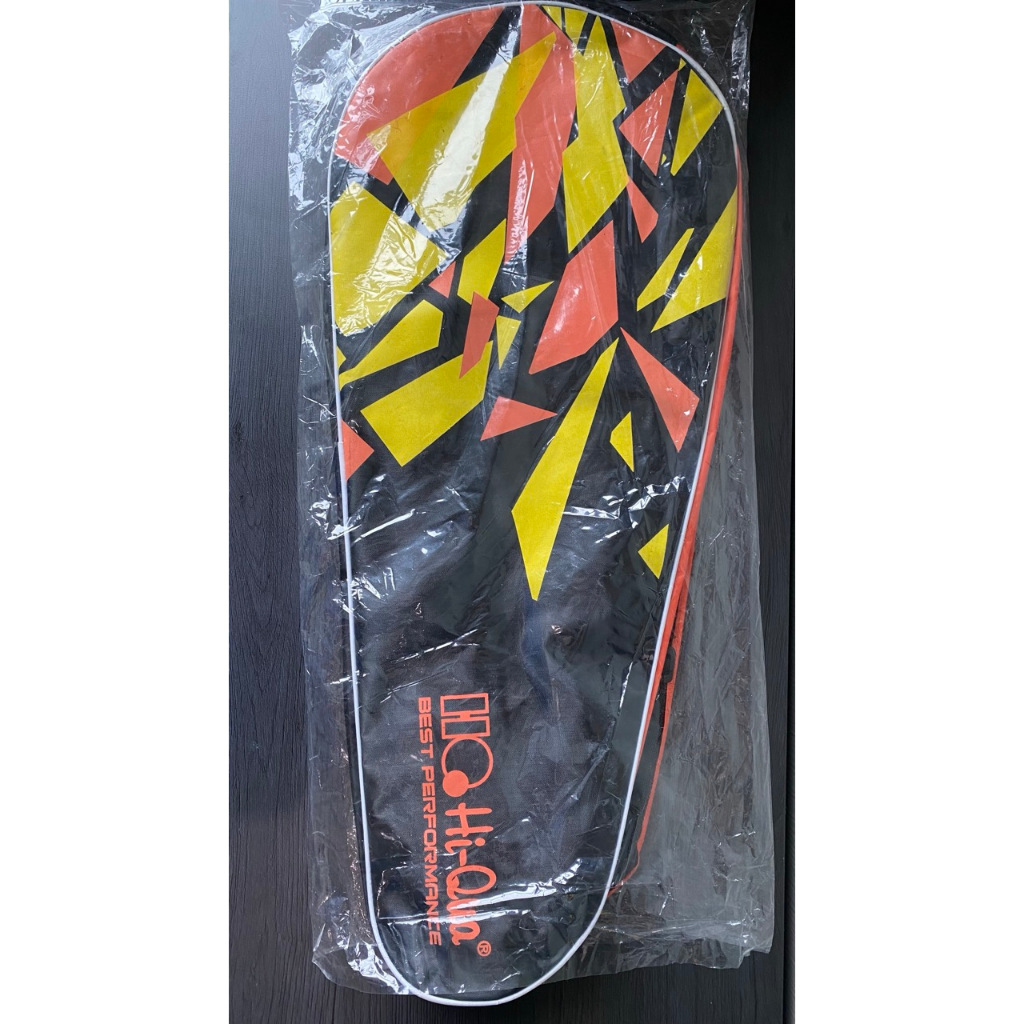 Tas Badminton HiQua 2R Besar Original - 2 Resleting Hi-Qua Hitam Orange Kuning