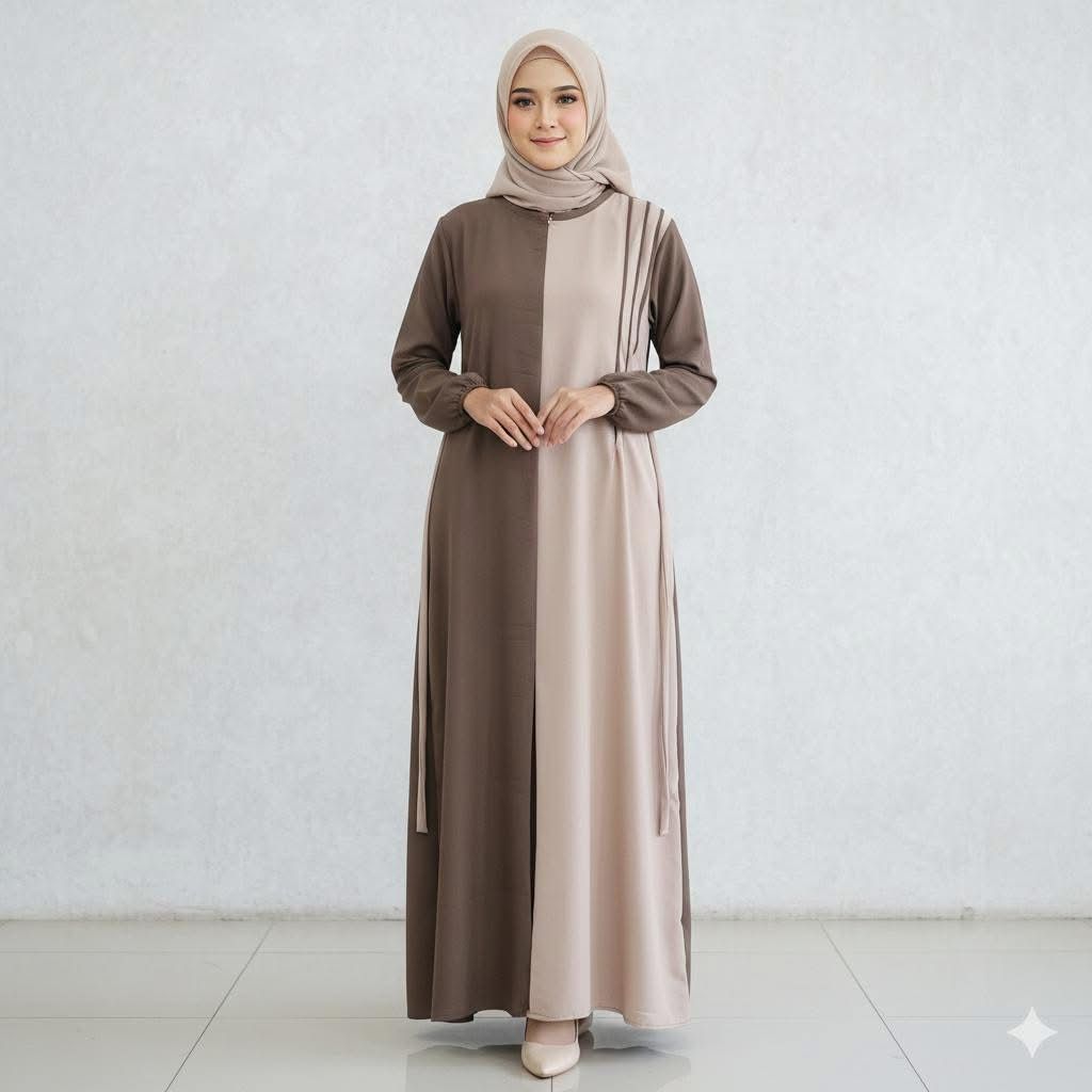 Gamis Amira kekinian / dress wanita terbaru / gamis polos wanita / gamis lebaran kekinian