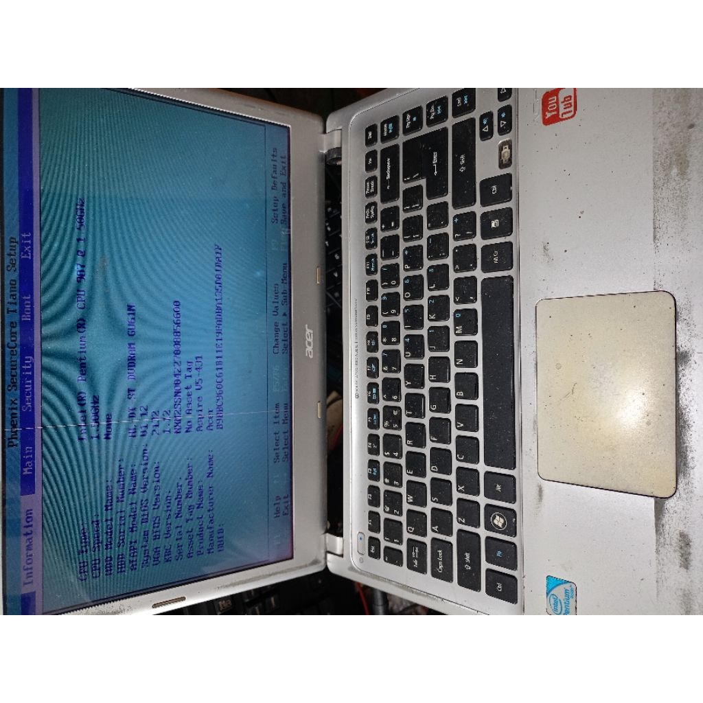 Mainboard laptop Acer V5 431 cek display