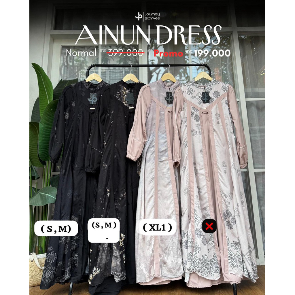 PROMO AINUN DRESS DAN AUREL DRESS BY JOURNEY SCARVES GAMIS BRANDED
