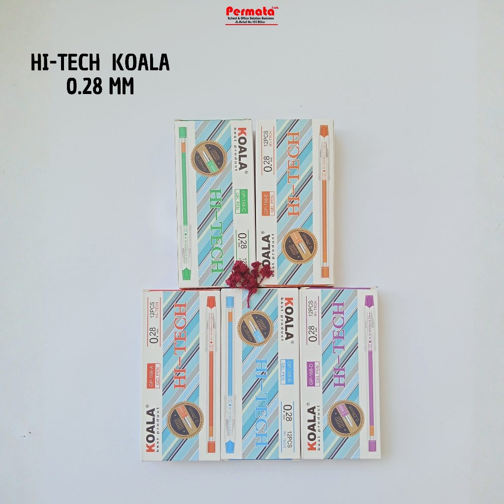 Pulpen Pena Hi Tech KOALA 0.28 MM Original Ballpoint Hi-Tech