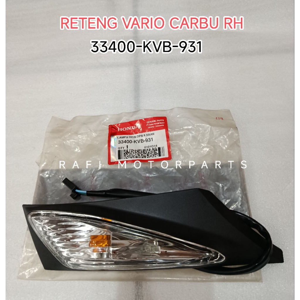 Reteng Depan Honda Vario Karbu KVB Kanan 33400-KVB-931 Original AHM