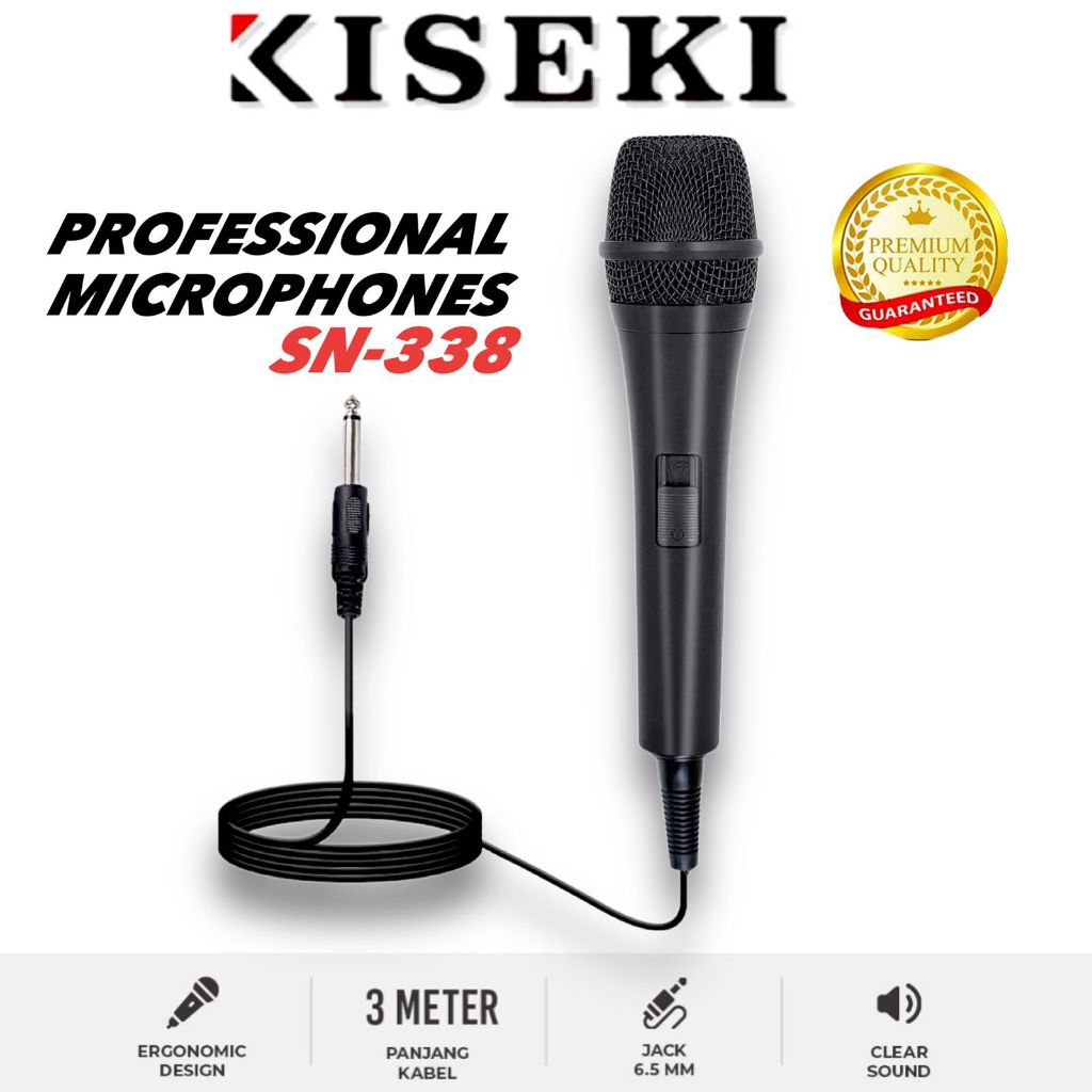 Kiseki Mic Kabel Sn-338 | Mic Kabel Karoke Sn-338 | Microfon Kabel Karoke