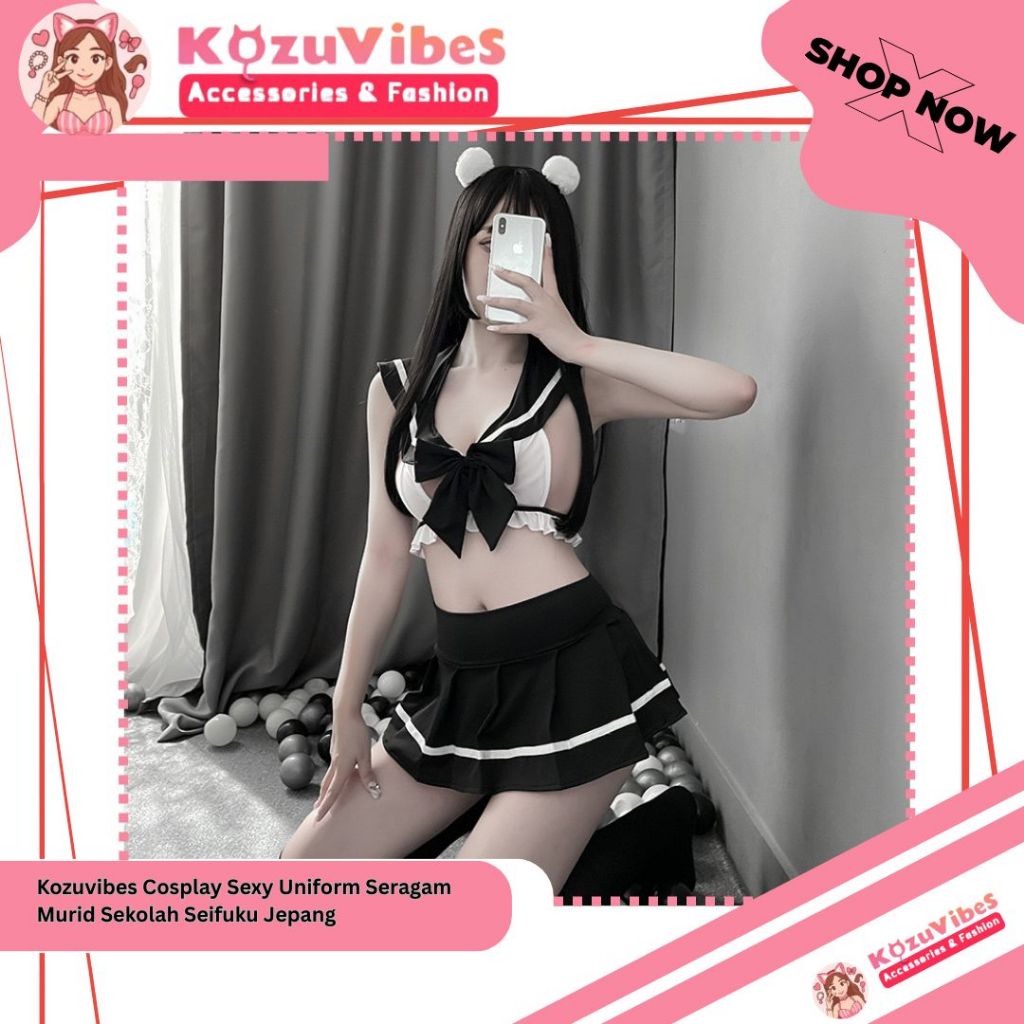 Kozuvibes Cosplay Sexy Uniform Seragam Murid Sekolah Seifuku Jepang