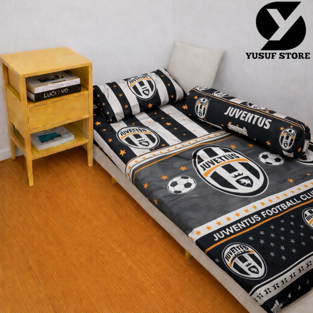 (NEW PRODUK) sprei motif barcelona sprei motif mu sprei motif liverpool spri ukuran single 90x200 10