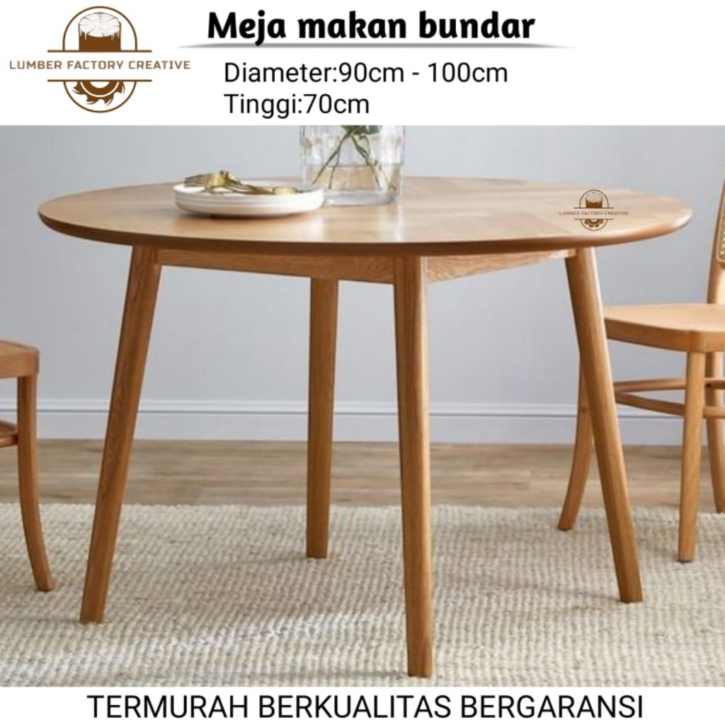 Meja bulat diameter 80cm T 70cm