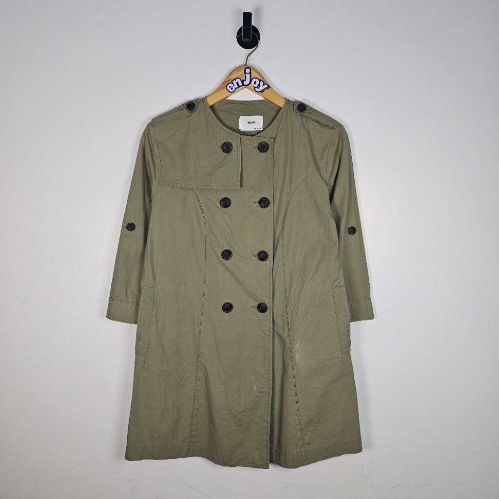 coat mantel outer panjang parka wanita fashion muslim hijab MARU wanita second preloved