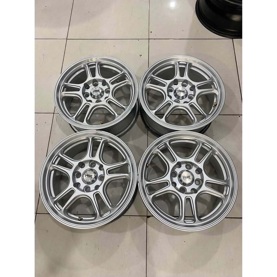 velg mobil second HSR NX SPO R14 pcd 4x100/ 114 cocok untuk Brio Jazz Yaris Datsun Avanza