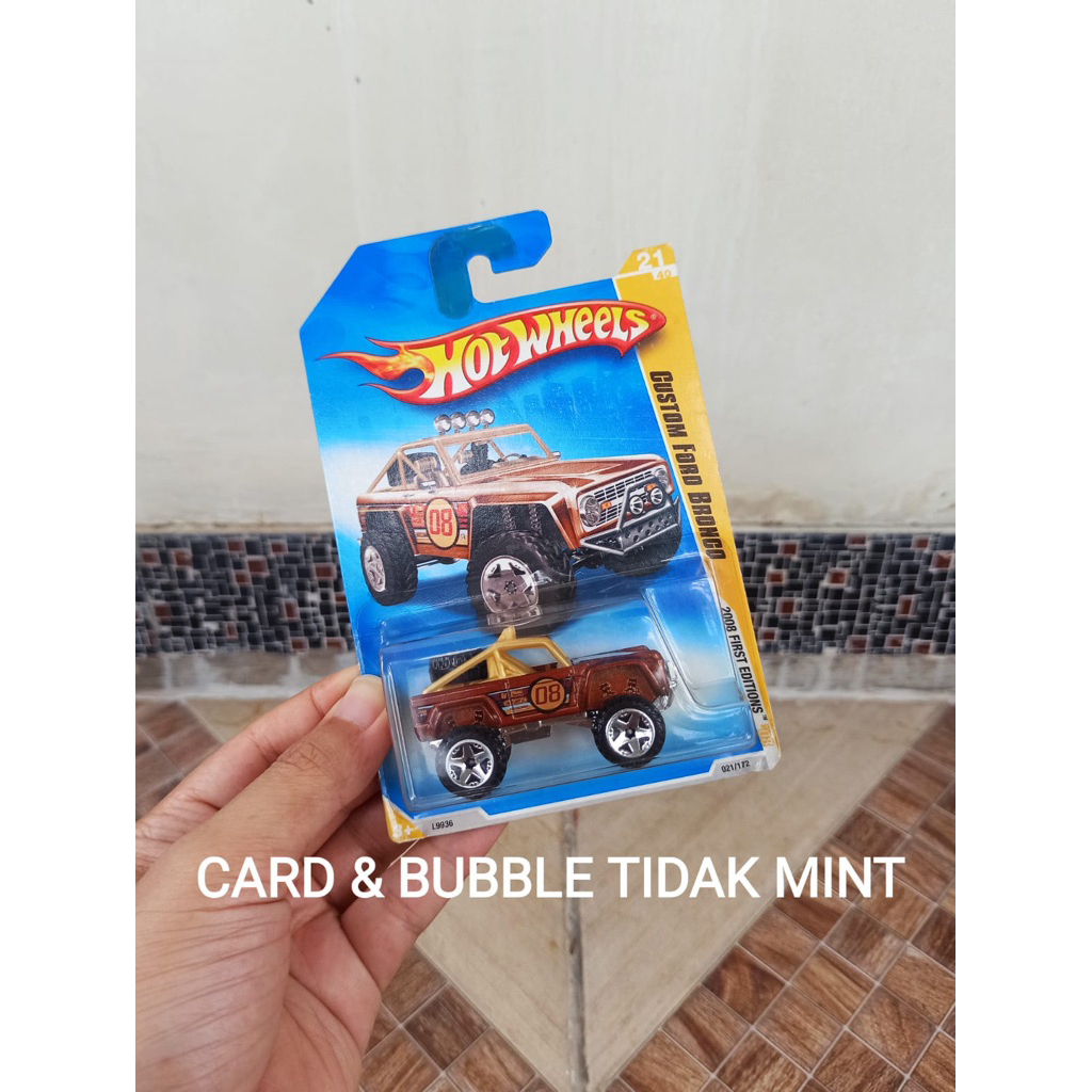 Hot Wheels Custom Ford Bronco First Edition New Models 2008 Metalflake Brown Toy Diecast Mobil Off R