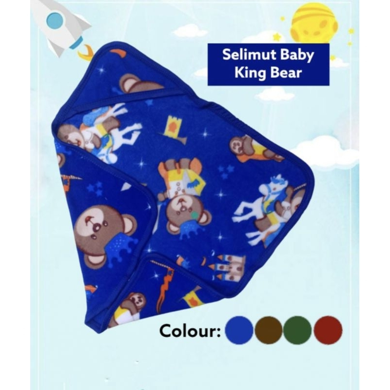 Selimut Bayi Topi Bulu King Bear/ Selimut Bayi Topi  / Selimut Bayi