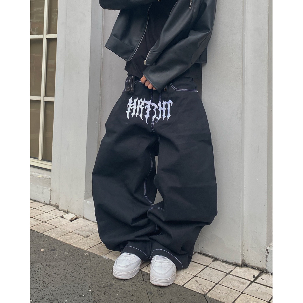 baggy raw denim , celana y2k