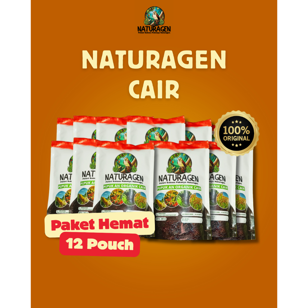 10 POUCH  Naturagen Cair Xtra PAKET MURAH Ori pupuk padi pupuk jagung pupuk semua tanaman naturagen 