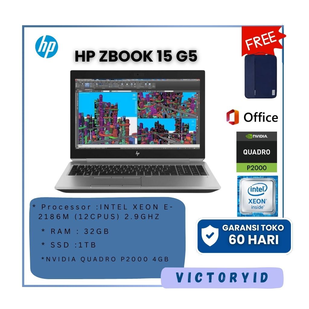 Laptop Wrokstation Hp Zbook 15 G5 Quadro P2000 32GB SSD 1TB 4K