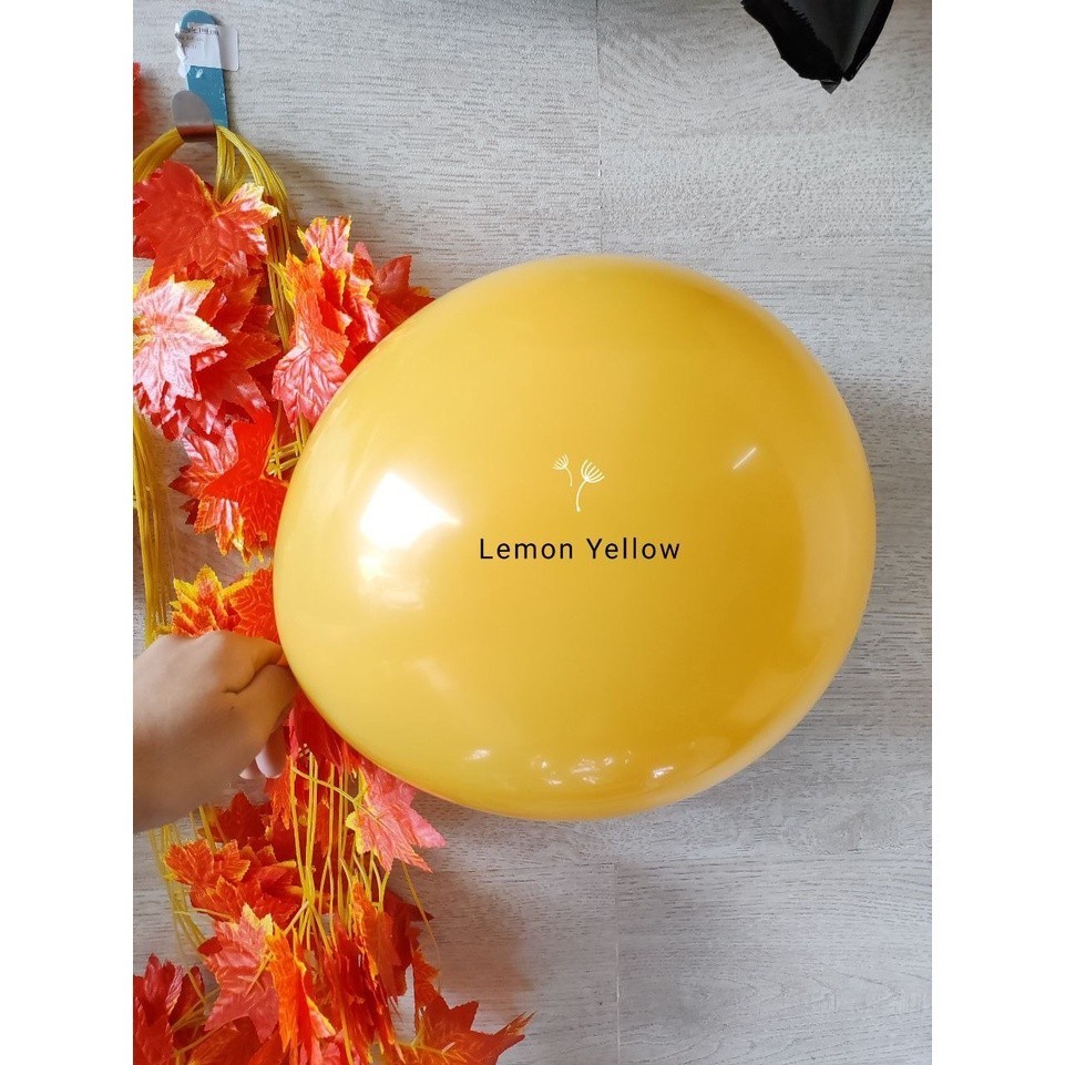 10 pcs balon latex ukuran 12 inch warna lemon kuning mustard yellow retro