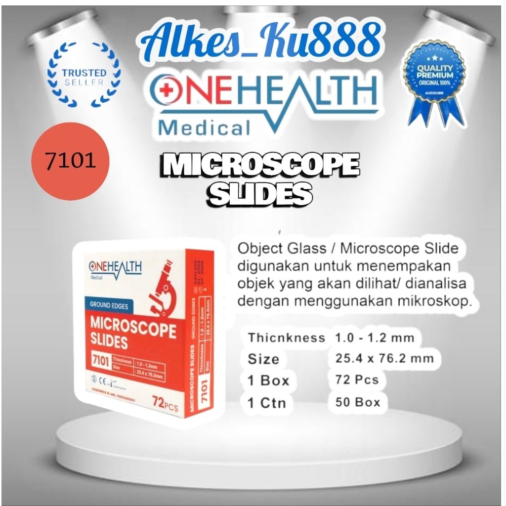 MICROSCOPE SLIDES 7101 ONEHEALTH/OBJEK GLASS 7101 ONEHEALTH