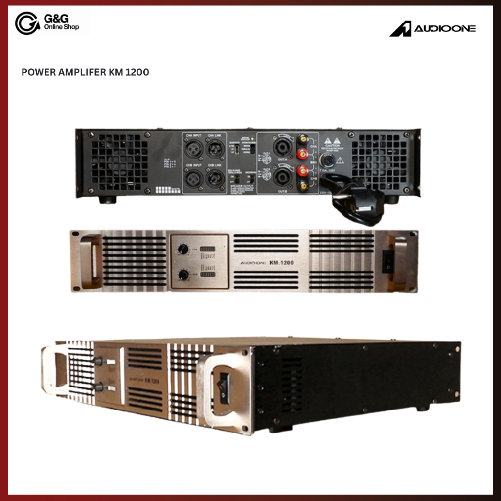 AUDIO ONE Power Ampli KM 1200 2x1200 Watt RMS Stereo Untuk Event & Sound System I GNG AUDIO