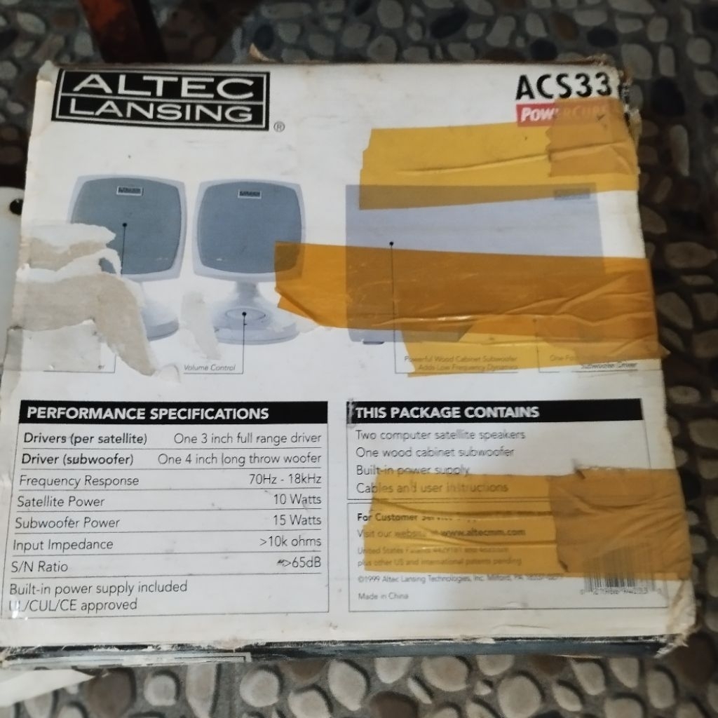 home theater 3.1 altec lansing acs33