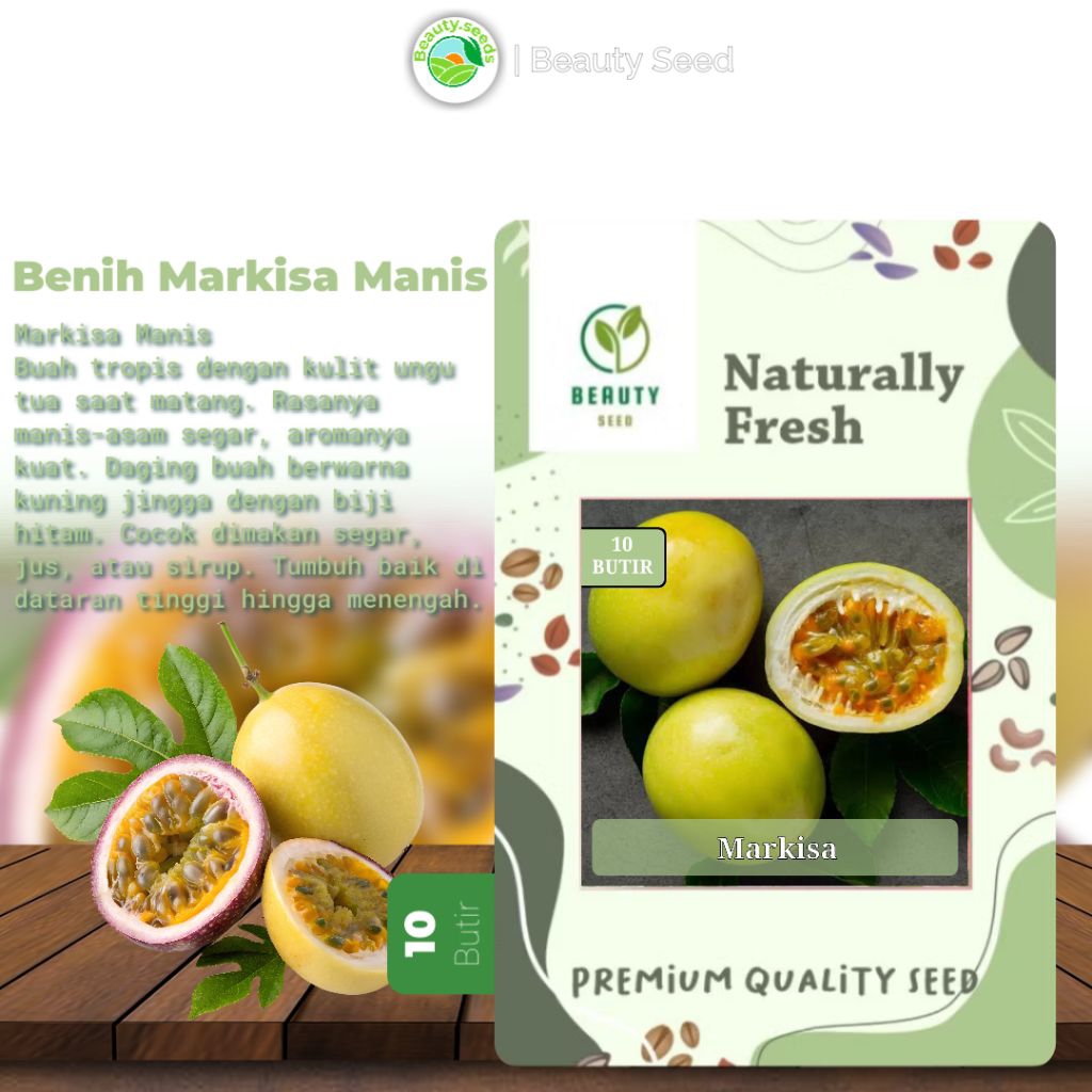 10 Benih Bji Bibit Buah Markisa Manis - Biji Markisa