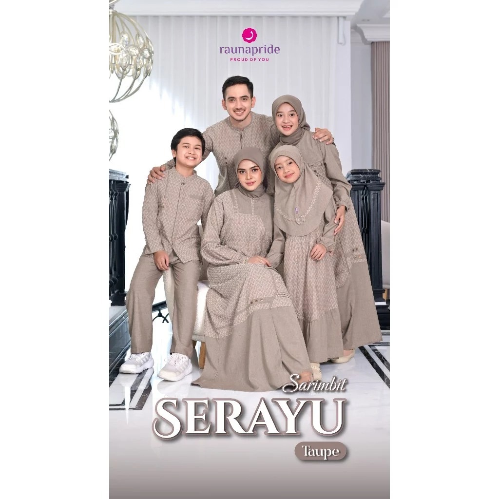 SARIMBIT 2026 SERAYU TAUPE BY RAUNA / RAUNA / SARIMBIT RAUNA / SARIMBIT / RAYA 2026 / GAMIS RAUNA / 