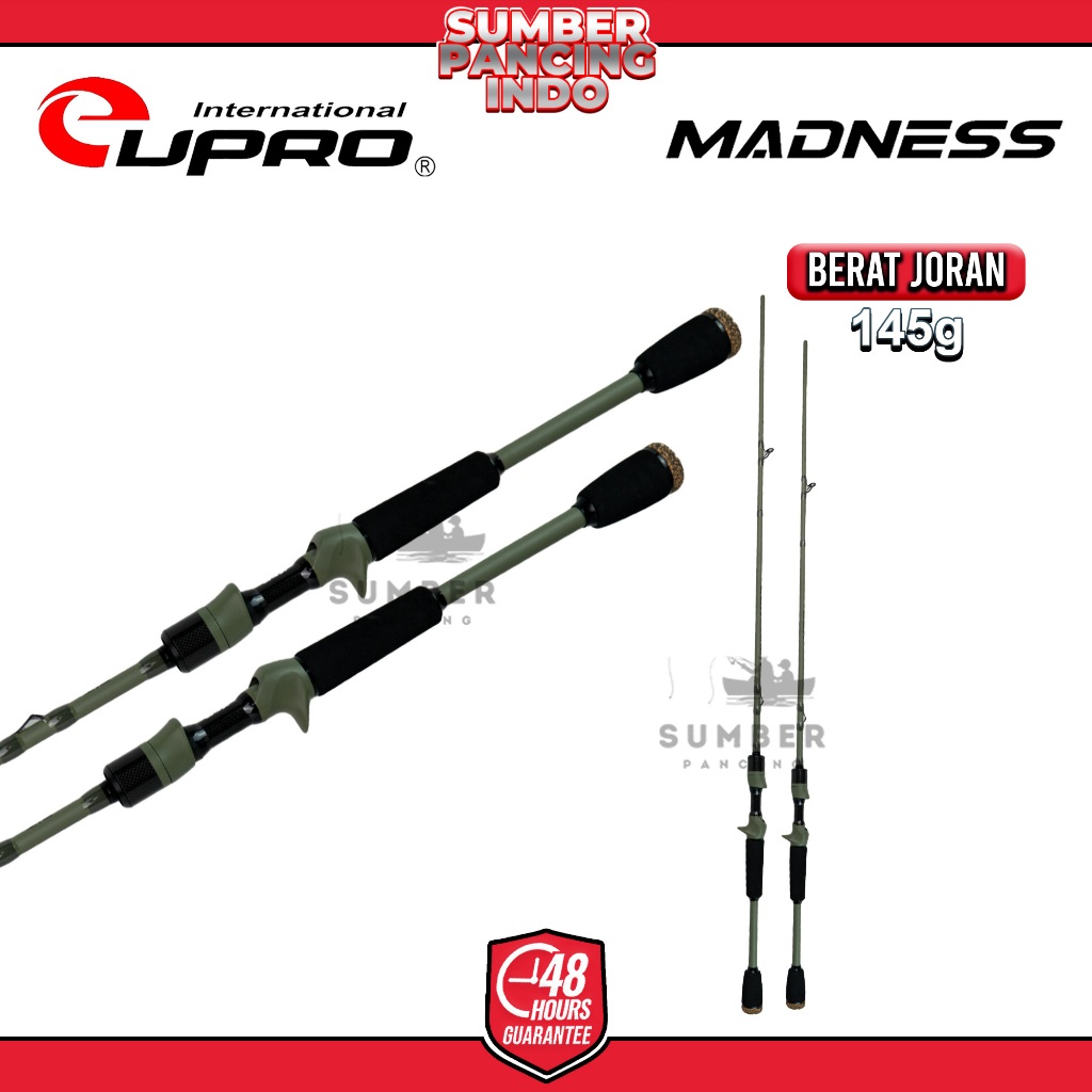 EUPRO Joran Pancing Baitcasting MADNESS XDR 198cm X24 Graphite Hi-Density Graphite Joran Pancing Cas