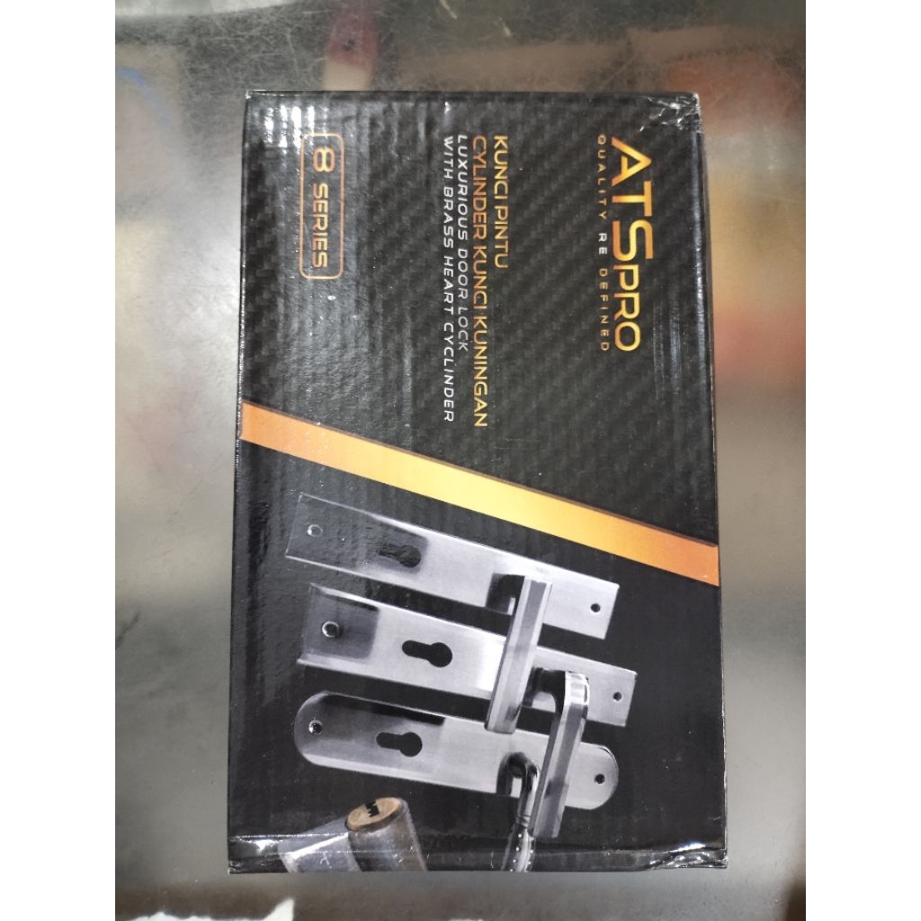 ATS 1 SET KUNCI PINTU SEDANG/TANGGUNG/KUNCI PINTU CYLINDER KUNCI KUNINGAN 8 SERIES