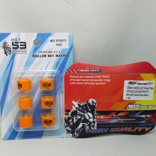 PAKET HEMAT ROLLER HOT 53 MIO SPORTY 10G DAN PIECIE SLIDE MIO MTL SLIDER MAX RACING 5017