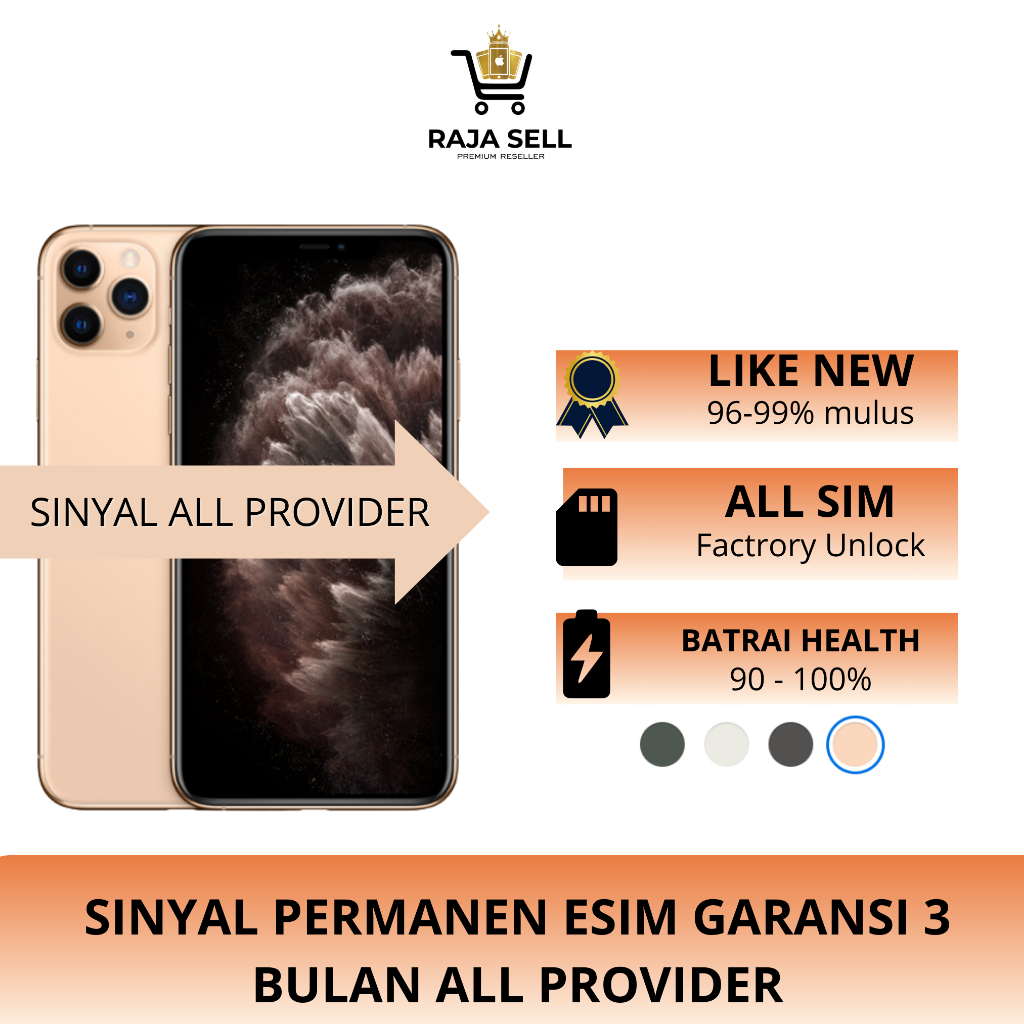 RAJASELL2 SINYAL PERMANEN iPhone 11 Promax Second 64GB 128GB 256GB 512GB Mulus Fullsett Bergaransi