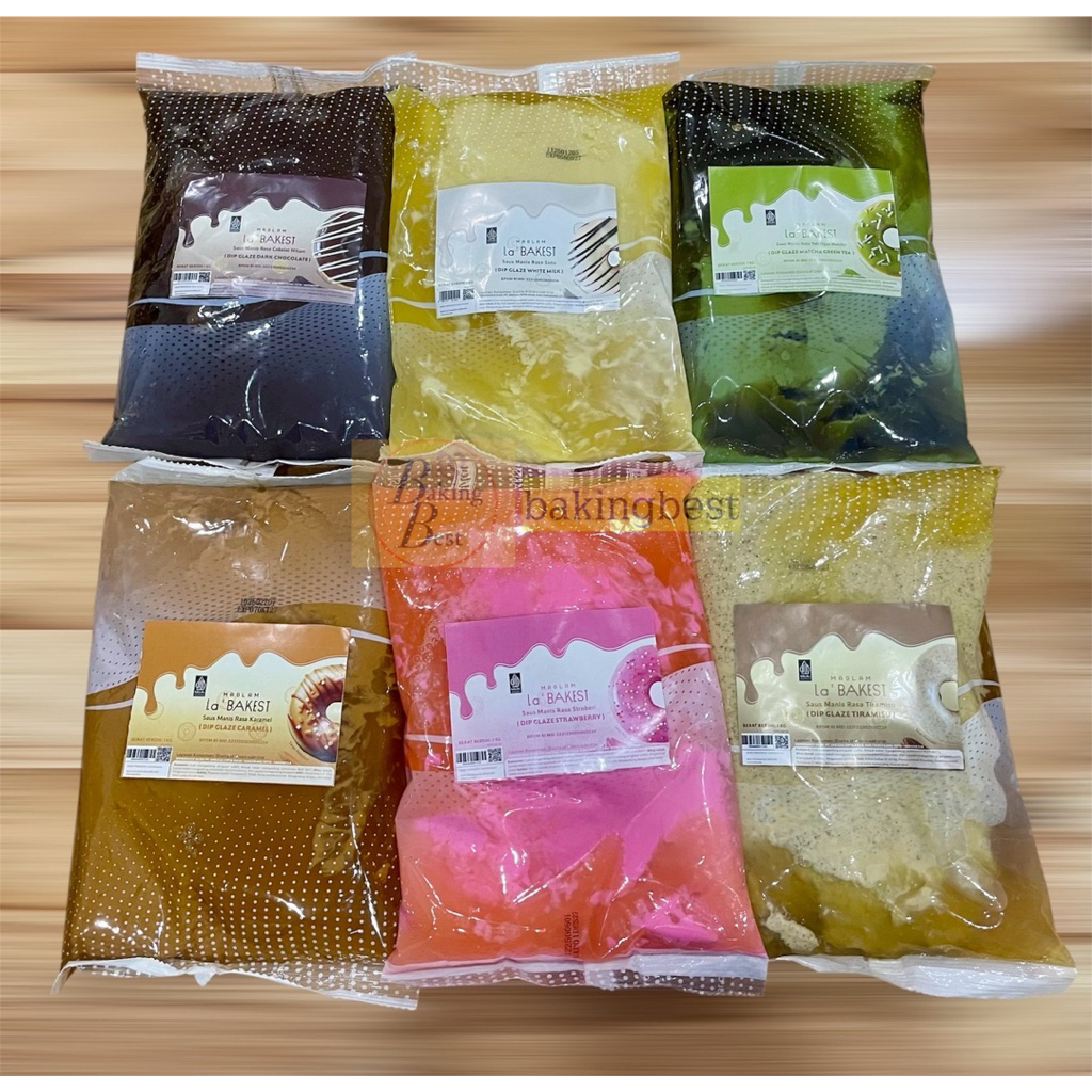 KEMASAN BARU  GLAZE BANTAL (BAG) 1 kg Maglam La'Bakest Halal BPOM RI Selai Coklat,Tiramisu,Caramel