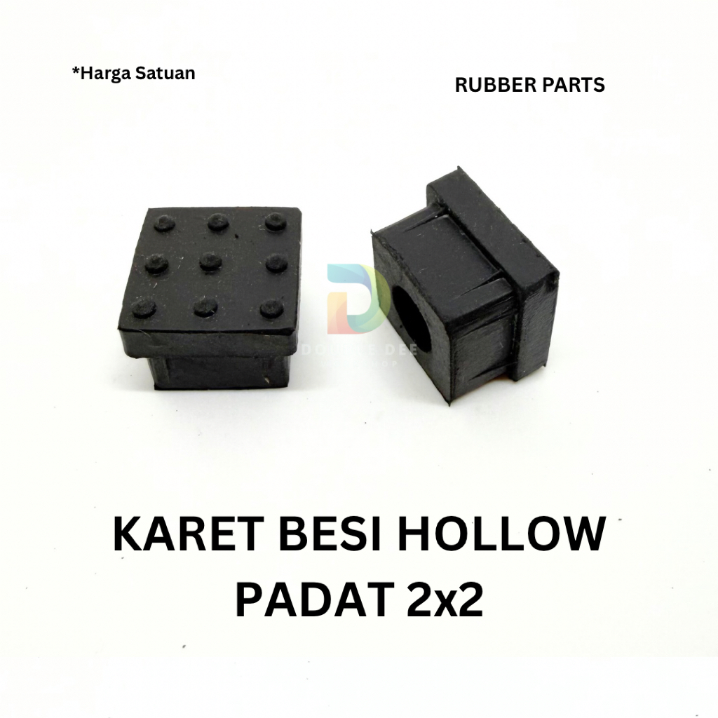 Karet Hollow 2x2 Pelindung Furniture – Anti Slip & Anti Gores, Ukuran 18x18mm / 15mm