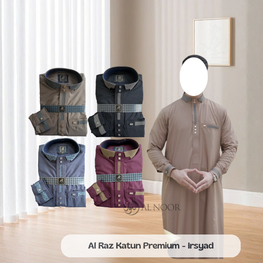 Jubah Saudi | Gamis Pria | Al Raz Kombinasi Premium Katun - Pusat Grosir Al Noor