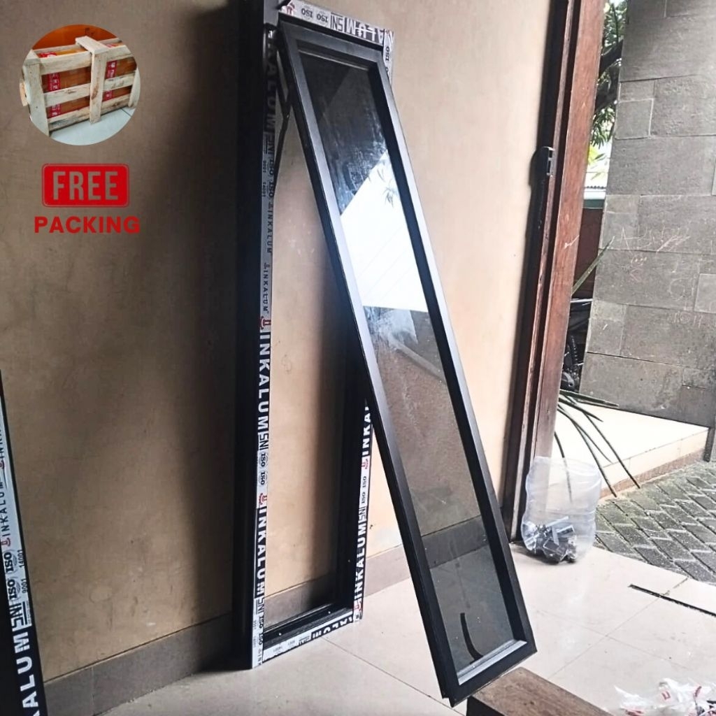jendela aluminium 50x150cm