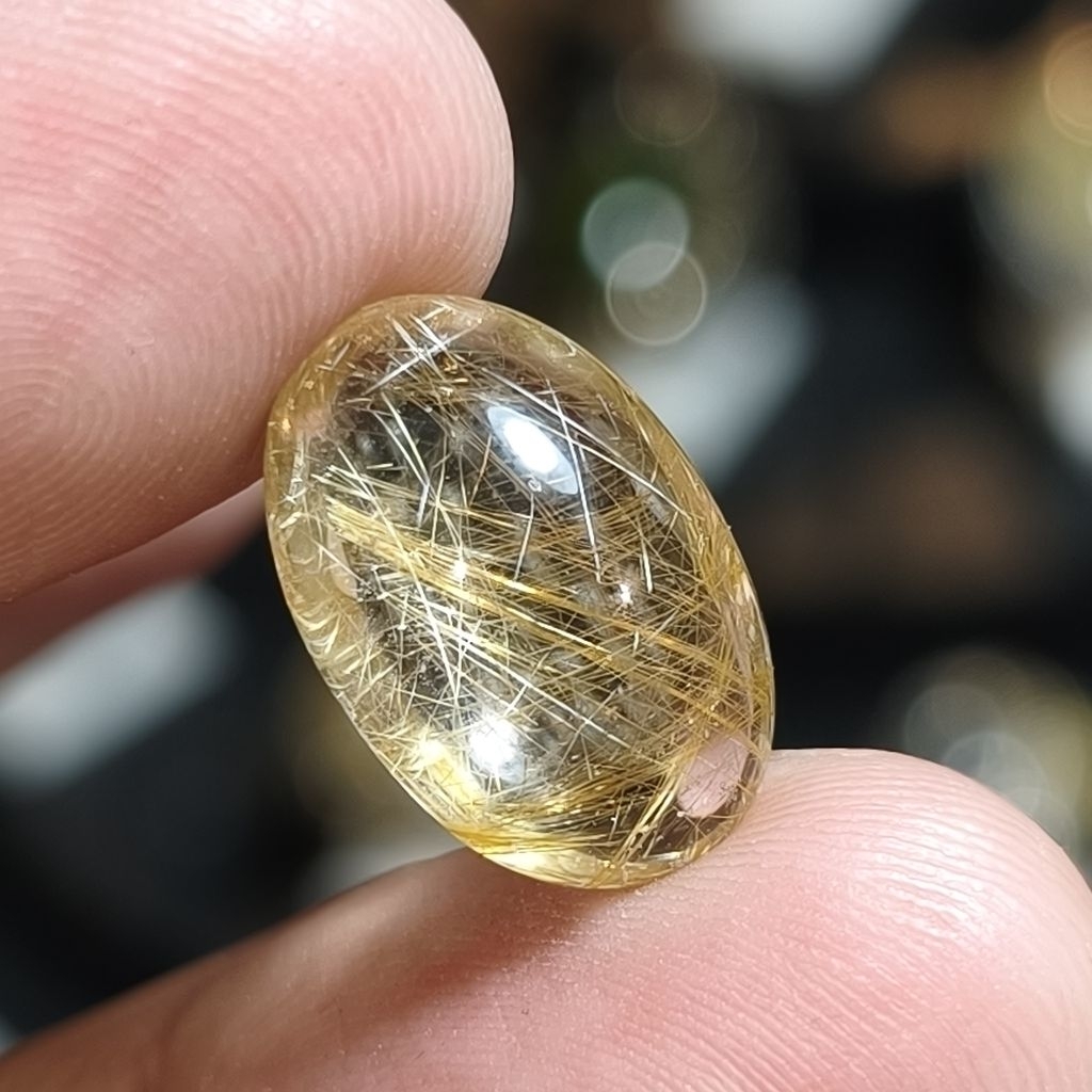 BATU KECUBUNG RAMBUT SEDANA CENDANA SERAT EMAS 17x11x7 mm