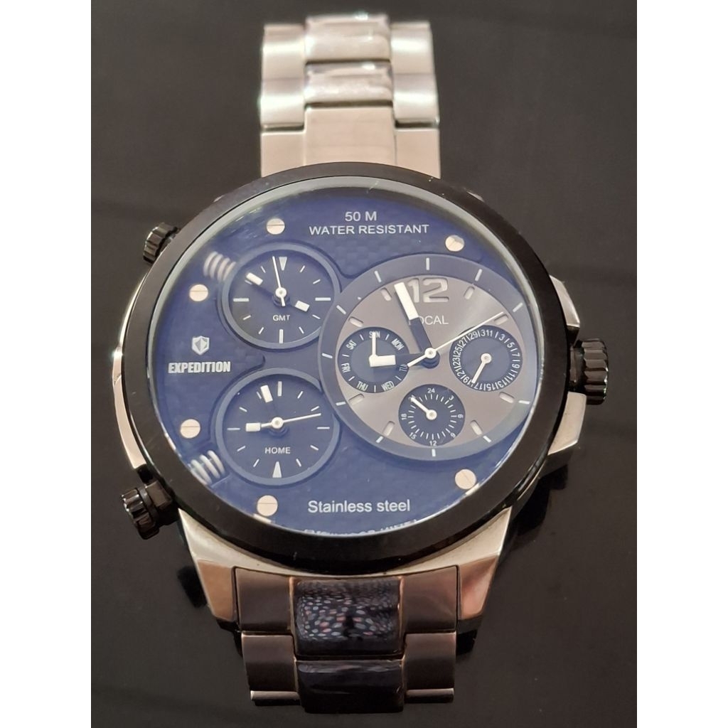 EXPEDITION E 6631 M Jam Tangan Pria Triple Time second 1565