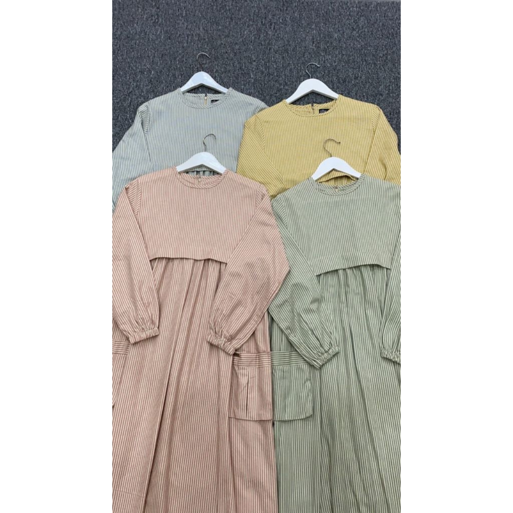 Cu2k Midi Dress Seruni Bahan Katun Premium Original Cu2k