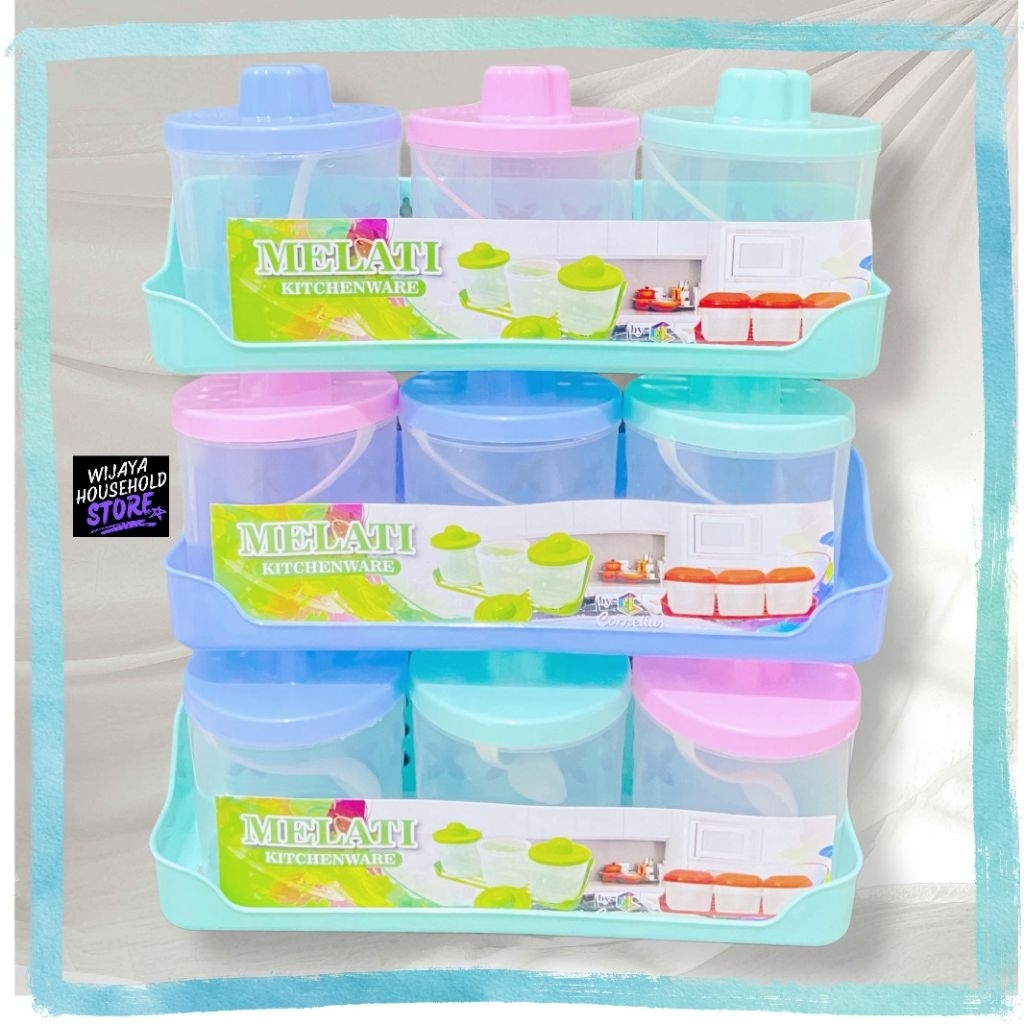 Tempat Bumbu Paket / Tempat Bumbu / Tempat Bumbu Plastik  / Tempat Bumbu Isi 3 / Tempat Bumbu Melati