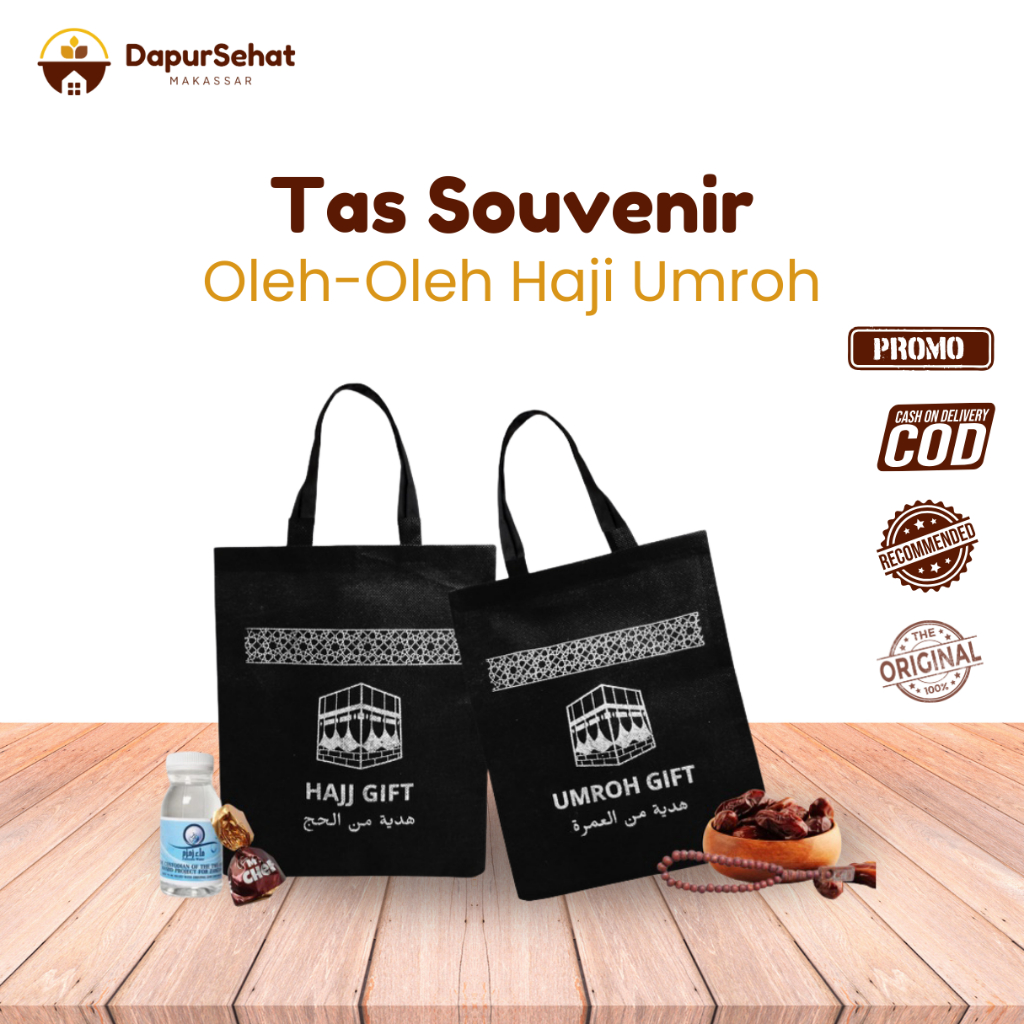 TAS SPUNBOND SOUVENIR GIFT HAJI&UMROH GOODIE BAG SABLON PREMIUM MURAH READY MAKASSAR