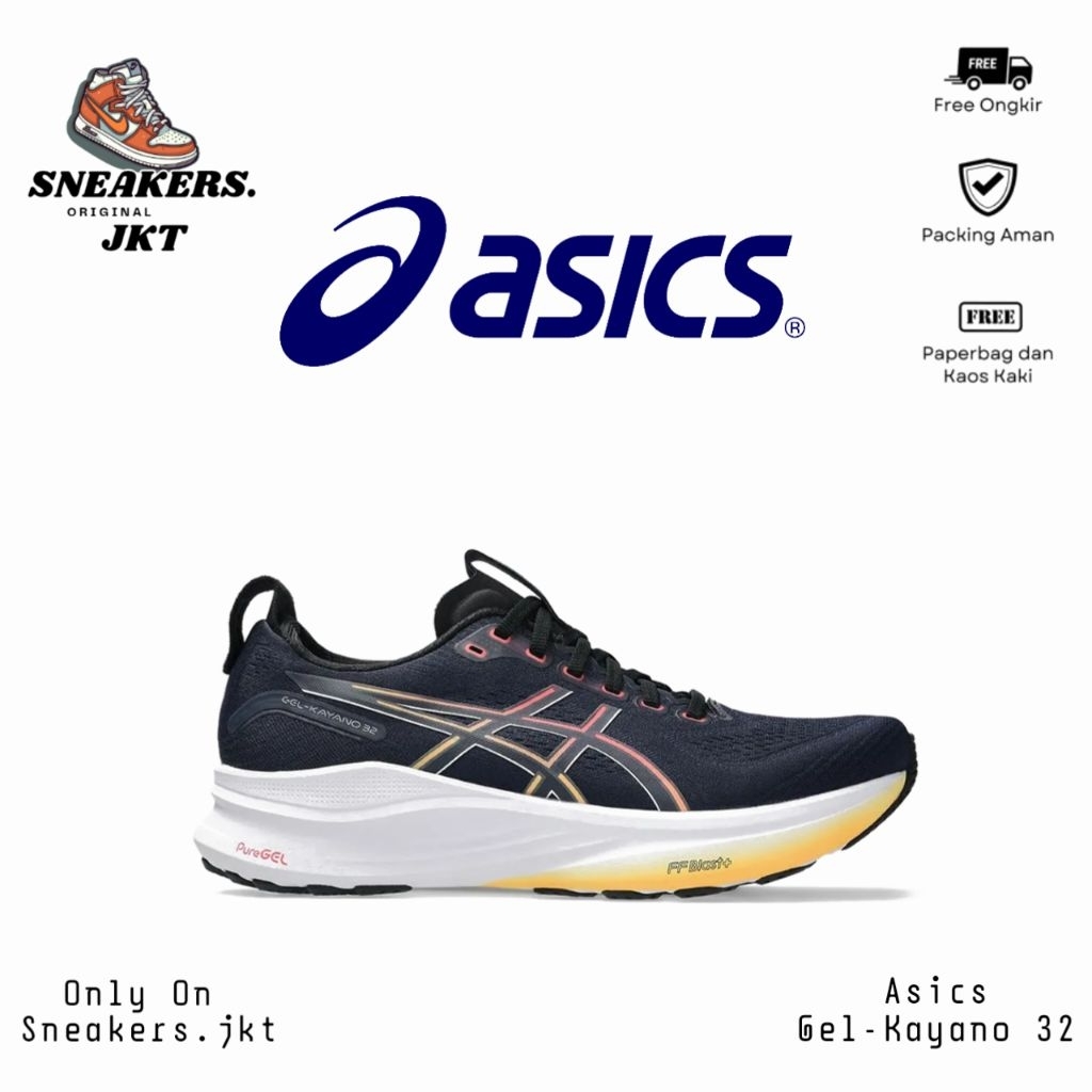 Sepatu Running Asics Gel-Kayano 32 Midnight/Black Original
