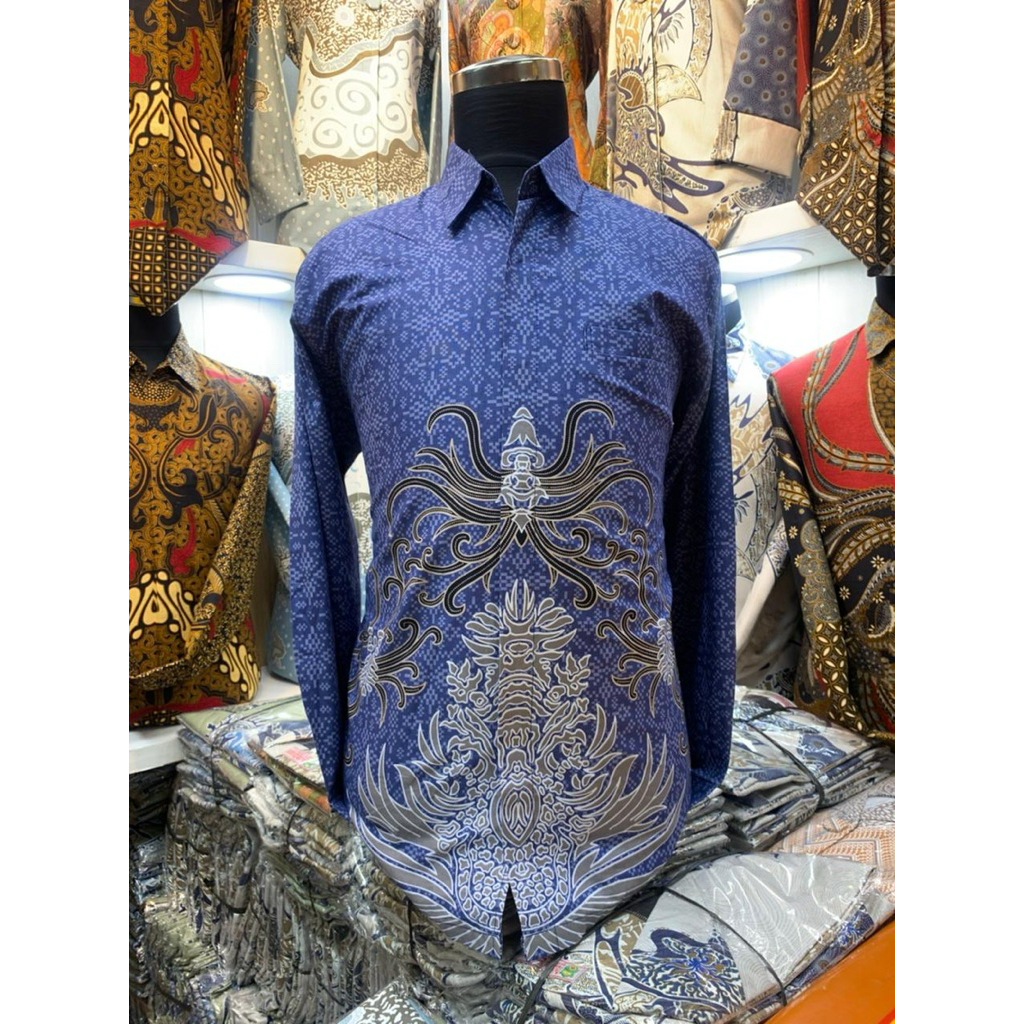 TERBARUU KEMEJA BATIK PRIA LENGAN PANJANG.BATIK FLIMIT PRIA.KEMEJA BATIK MOTIF SIMPLE.
