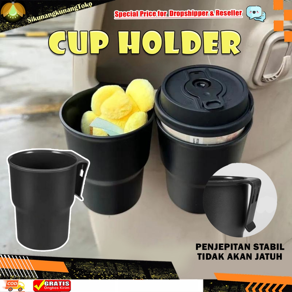 (SKN) Holder Gelas Portable Mobil Motor Tempat Cup Minum Anti Tumpah Dudukan Botol Gelas Serbaguna
